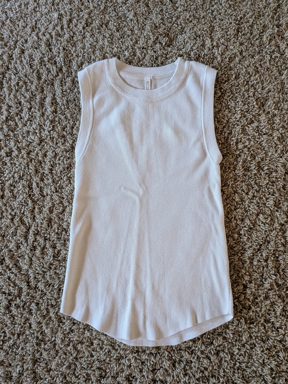 BE COOL White Ribbed Tank Top